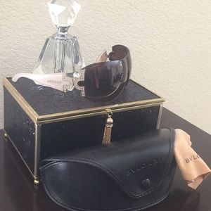 BVLGARI sunglasses Swarovski crystal detail